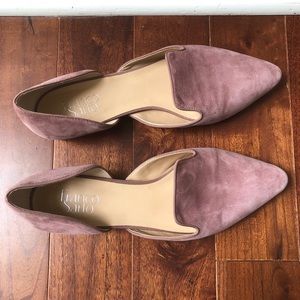 FRANCO SARTO Pink Velvet Scarletta D’Orsay Flats